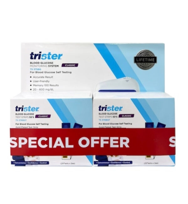 Trister Gluco Meter + 2 Box Of 50's Strip