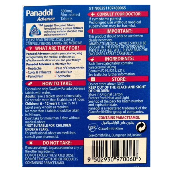 Panadol Advance Optizorb Tablets 24's