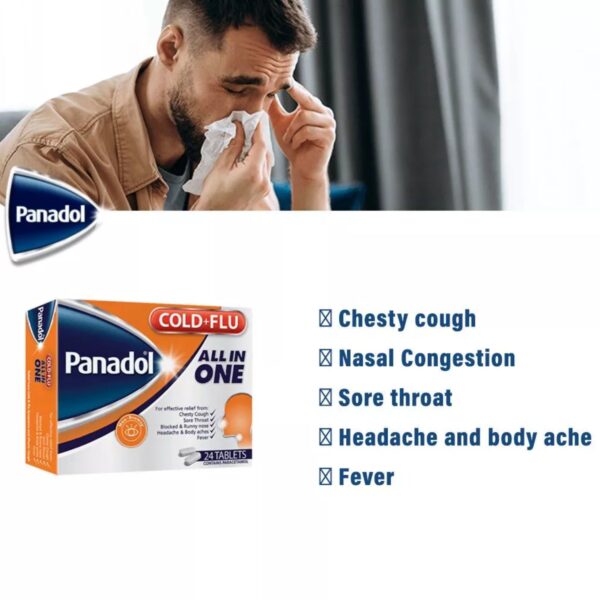 Panadol Cold+Flu All In One Tablets 24's