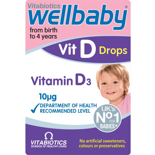 Vitabiotics Wellbaby Vitamin D3 10µg Drops For Infants From Birth To 4 Years 30ml