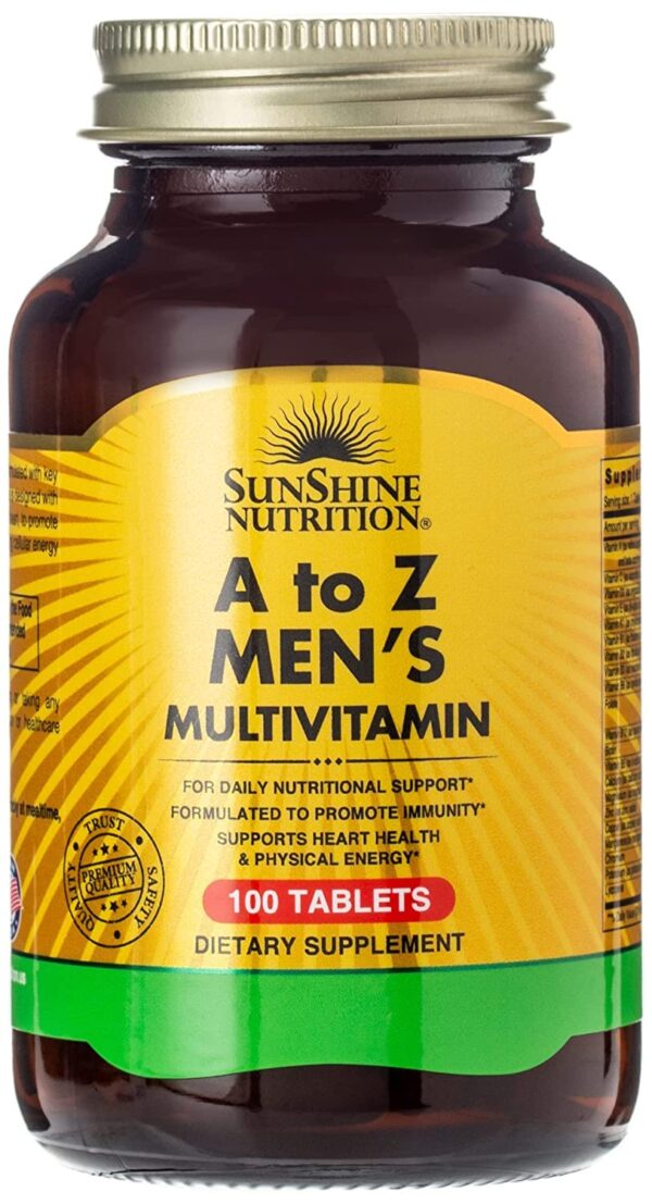 Sunshine Nutrition A TO Z Men's Multivitamin 100 Tablets