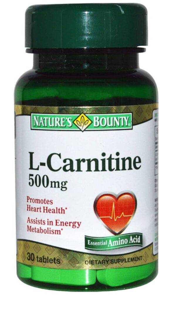 Nature's Bounty L-Carnitine 500 mg 30 Caplets