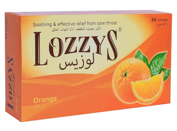 Lozzys Orange Lozenges, Fast Effective Relief from the Symptoms of Sore Throats, 24 Lozenges