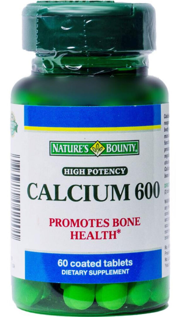 Nature’s Bounty Calcium 600 Mg Vitamin 60 Tablets