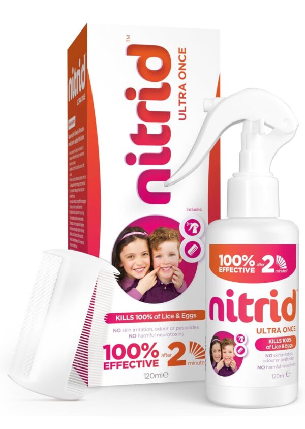 Nitrid Ultra Once All-in-One Head Lice Treatment Spray 120ml