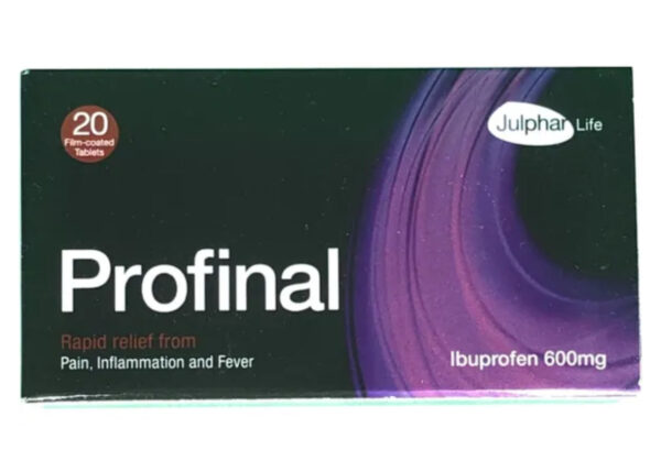 Profinal 600mg Ibuprofen Tablets For Pain Inflammation & Fever, Pack of 20's