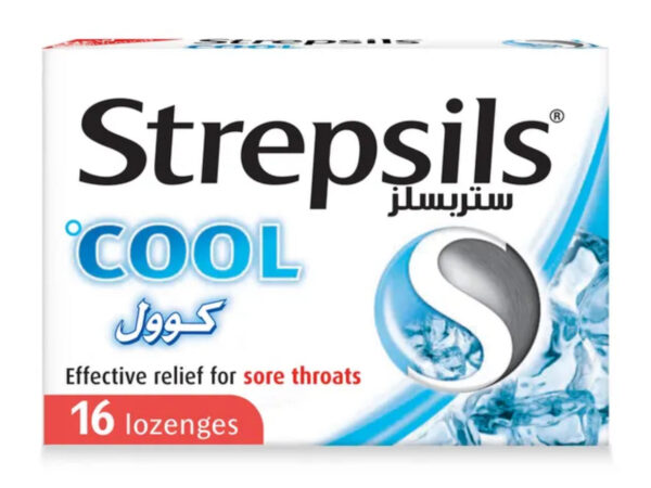 Strepsils Cool Lozenges, New Formulation With Cool Sensation For Fast Effective Relief From Sore Throats, Pack of 16's