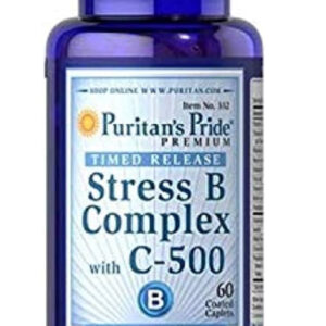 Puritan's Pride Timed Release Stress B Complex with C-500 60 Caplet