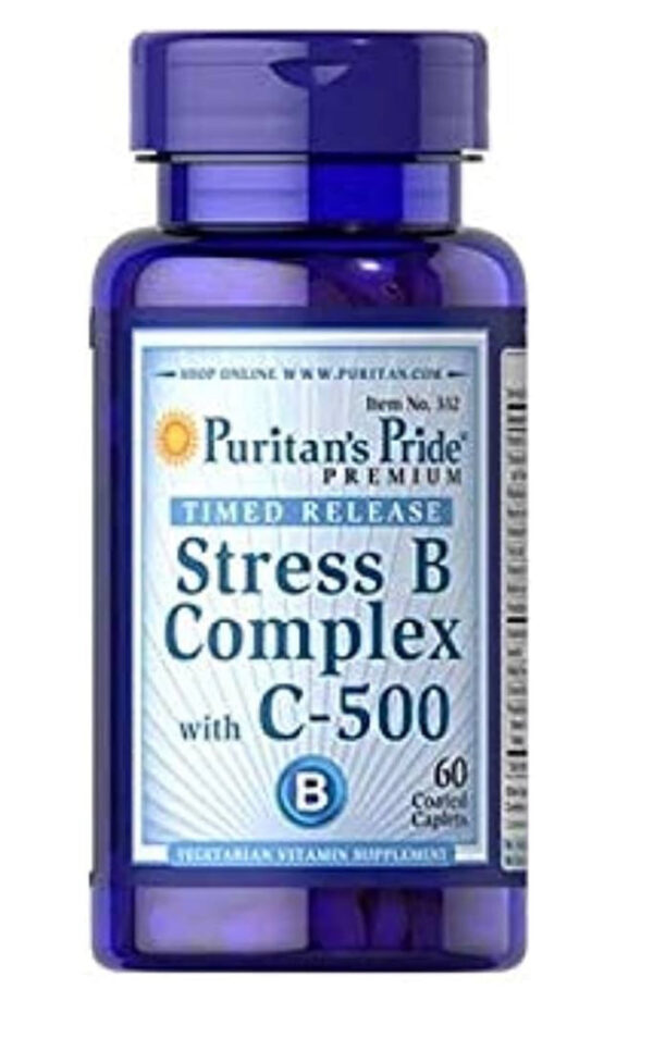 Puritan's Pride Timed Release Stress B Complex with C-500 60 Caplet