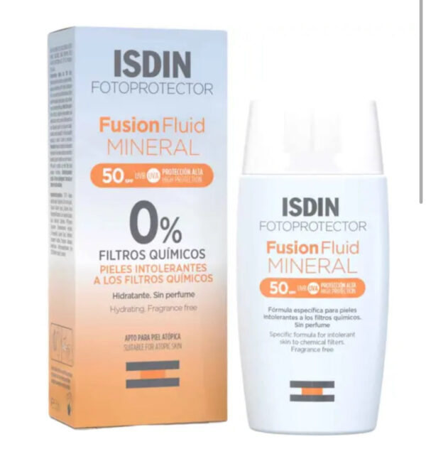 Isdin Fotoprotector Fusion Fluid Mineral Sunscreen SPF50, Fragrance Free 50ml