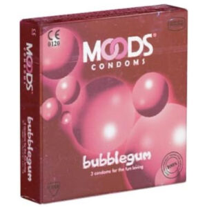 MOODS Bubblegum condoms - 3 condoms with bubble gum