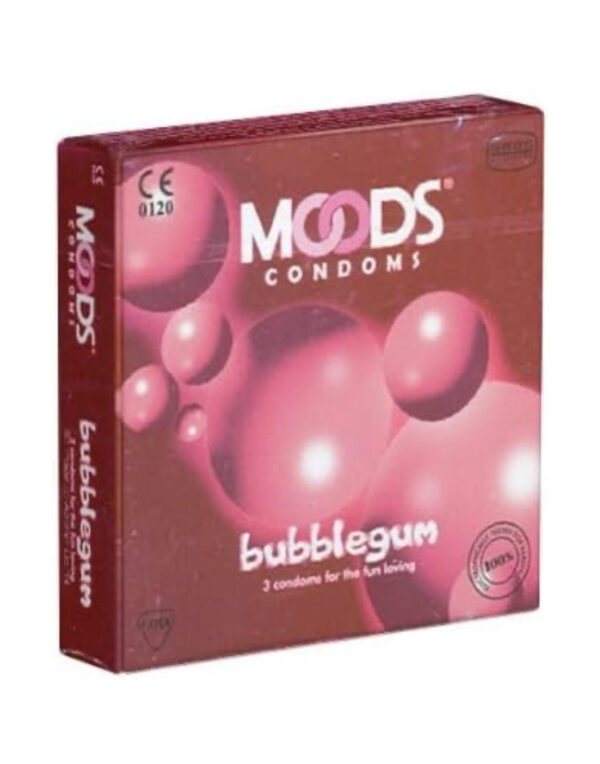 MOODS Bubblegum condoms - 3 condoms with bubble gum