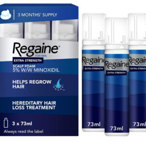 Regaine for Men Hair Loss & Hair Growth Scalp Foam Treatment with Minoxidil, 3 Month Supply,3 Units x 73 ml