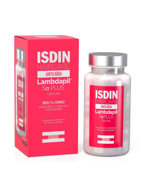 Isdin Lambdapil 5α Plus Anti-Hair Loss Supplement Capsules, Pack of 60's (1+1)