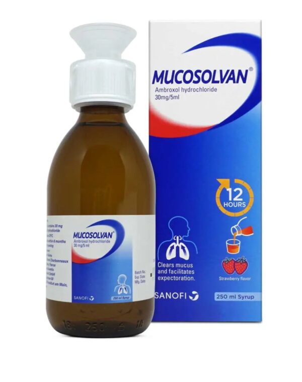 Mucosolvan Ambroxol 30mg/5ml Cough Syrup For Adults & Children 250ml