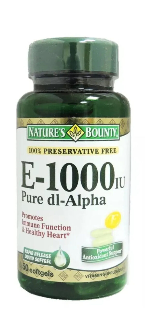 Nature's Bounty Vitamin E 1000IU Softgels 50's