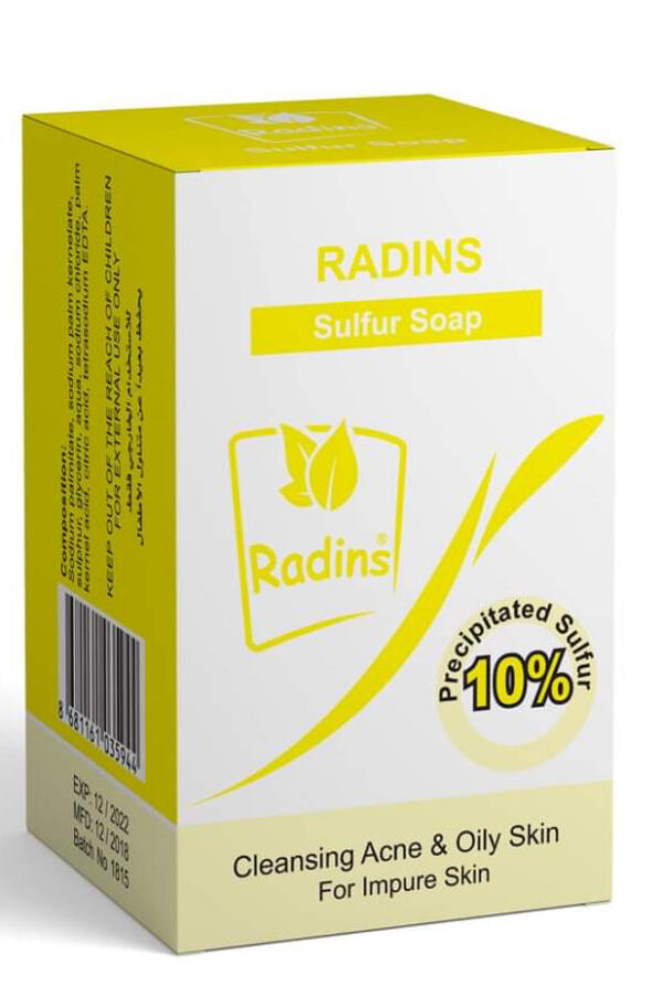 Radins Sulphur Cleansing Soap For Acne And Oily Skin, For Impure Skin 100g
