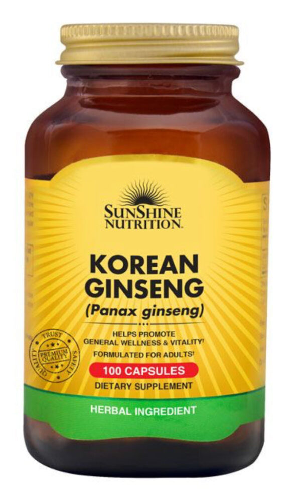 Sunshine Nutrition Korean Ginseng 100 Capsules