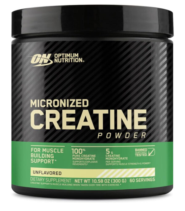 Optimum Nutrition (ON) CREATINE Unflavored, 300 Grams, 60 Servings