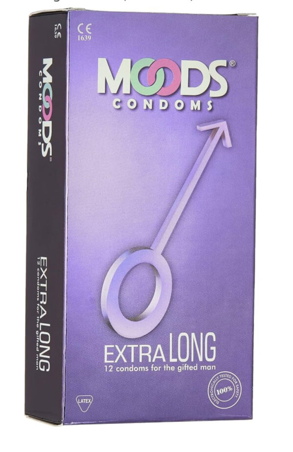 Moods Extra Long Condoms, 12 Pieces