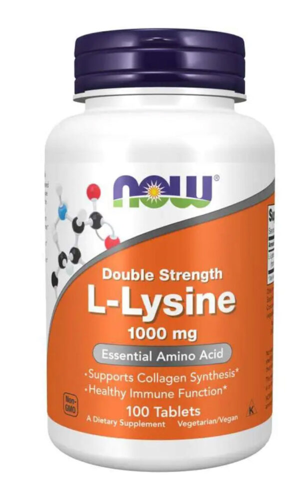 Now L-Lysine Double Strength 1000mg Tablets 100's