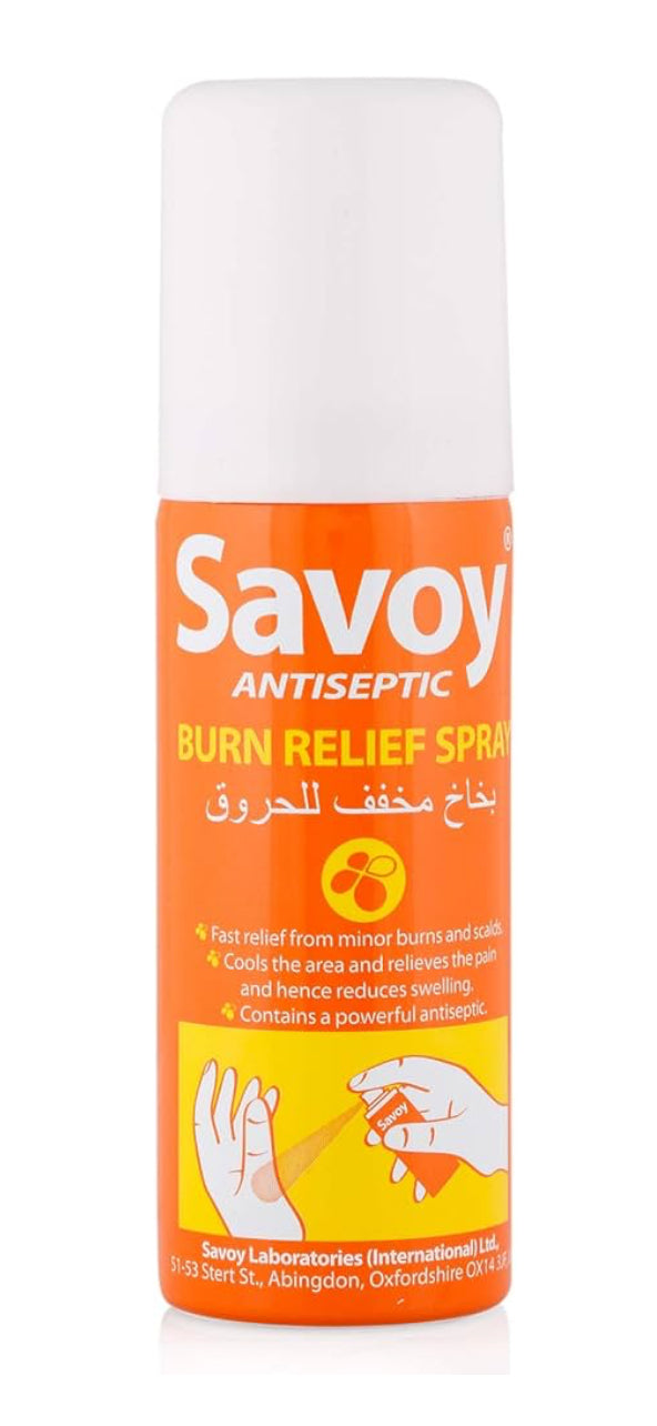 Savoy Antiseptic Burn Relief Spray, 50 ml