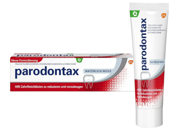 Parodontax Natural White Toothpaste, 75 ml, Helps Reduce and Prevent Bleeding Gums