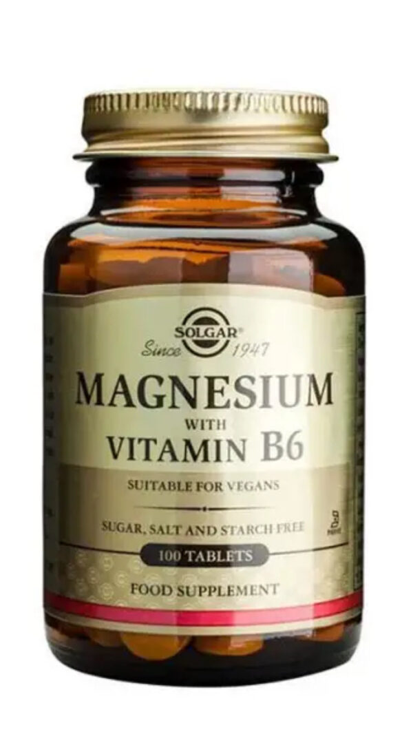 Solgar Magnesium With Vitamin B6 Tablets 100's
