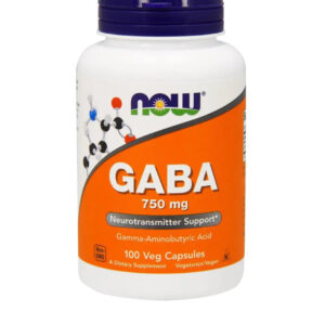 Now GABA Supplement 750 mg Capsules For Neurotransmitter Support, Pack of 100's