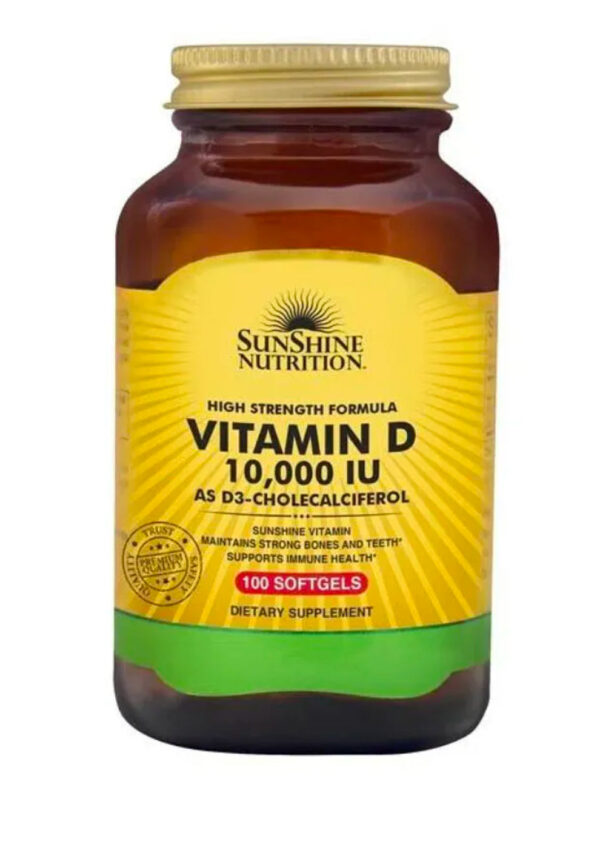 Sunshine Nutrition Vitamin D 10000 IU 100 Softgels