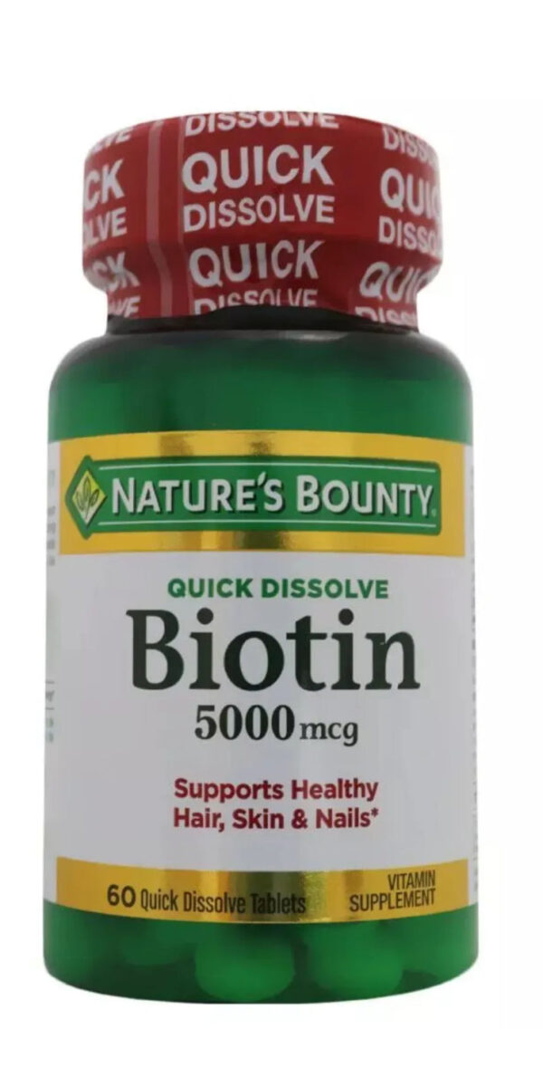 Nature's Bounty QD Biotin 5000mcg Capsules 60's