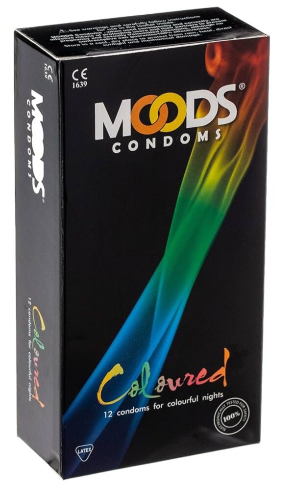 Moods Coloured Condoms, 12 Pieces