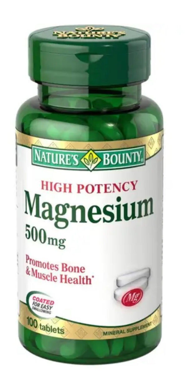 Nature's Bounty Magnesium 500mg Tablets 100's