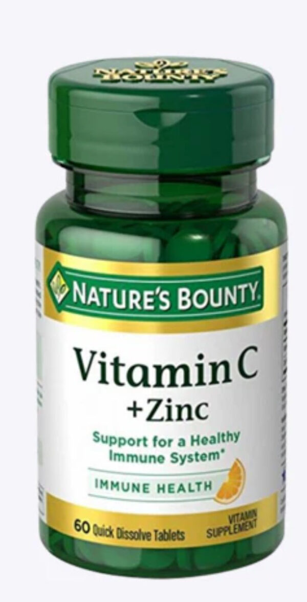 Nature's Bounty Vitamin C + Zinc - 60 Quick Dissolve Tablets