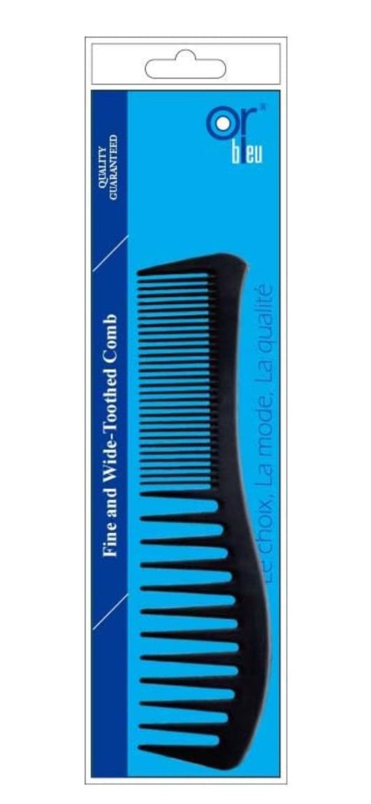 Or Bleu HB-253 Fine And Wide-Toothed Comb Black 19cm