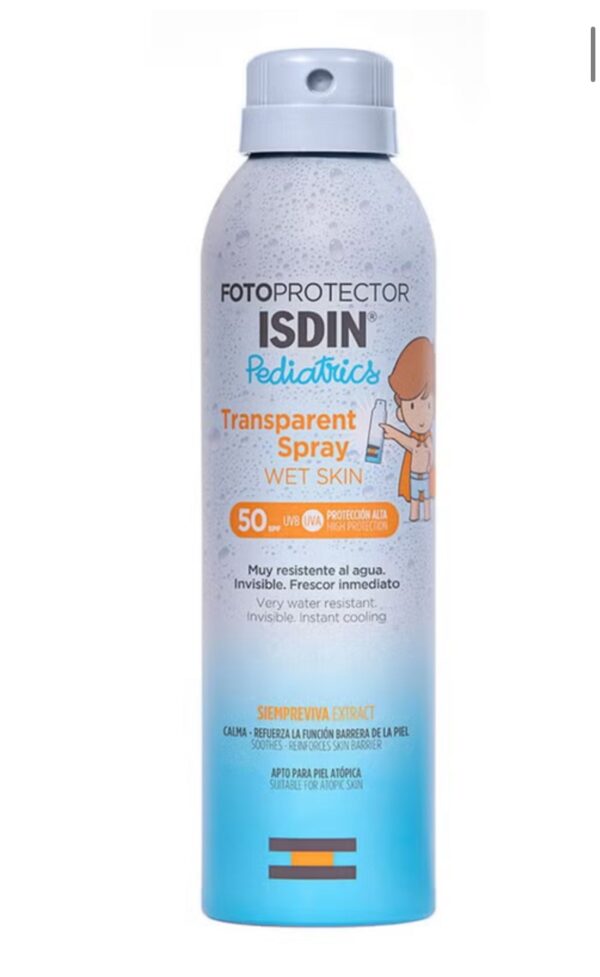 Fotoprotector ISDIN Transparent Spray Wet Skin Pediatrics SPF 50