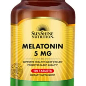 Sunshine Nutrition 5mg Melatonin Tablets For Sleep Support, Pack of 100's