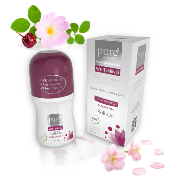 Pure beauty® Whitening Antiperspirant Deodorant Roll-on Berry Blossom 60 ml