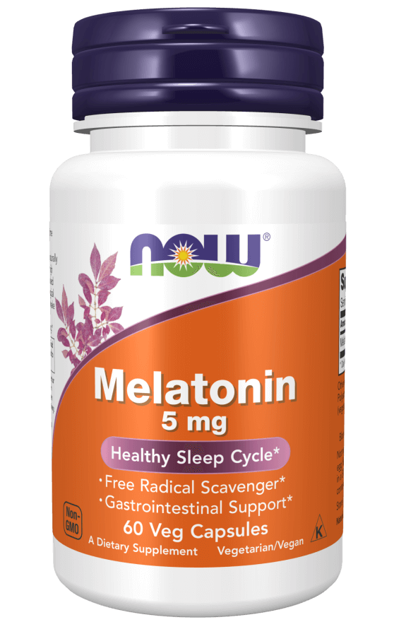 NOW, Melatonin, 5 Mg, 60 Capsules