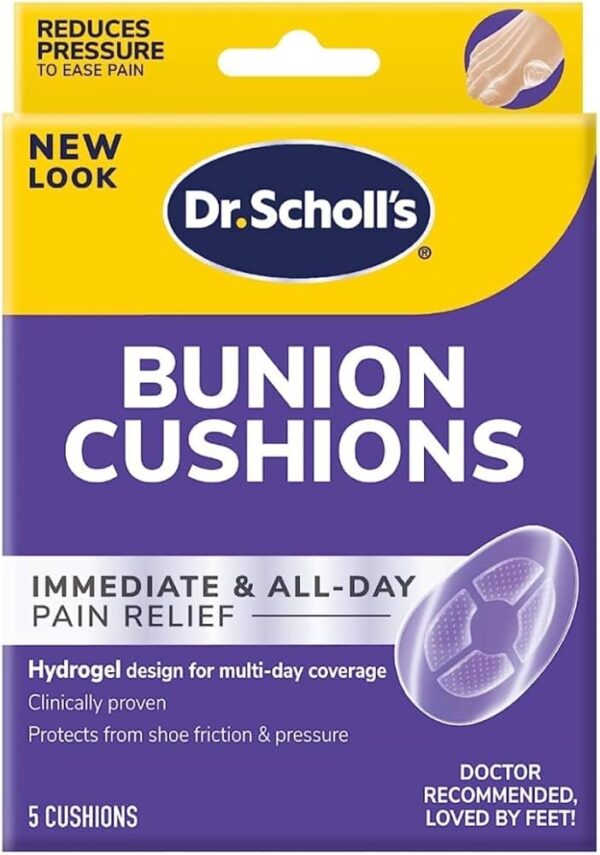 Dr. Scholl's Duragel Bunion Cushion For Shoe Friction Protection & Immediate All Day Pain Relief, 5 Pieces