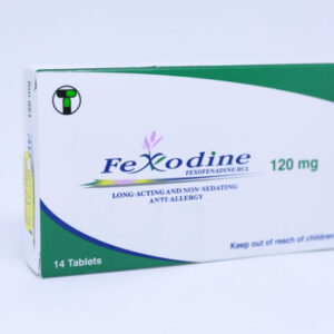 Fexodine 120mg Fexofenadine Tablets For Allergy & Hay Fever, Pack of 14's