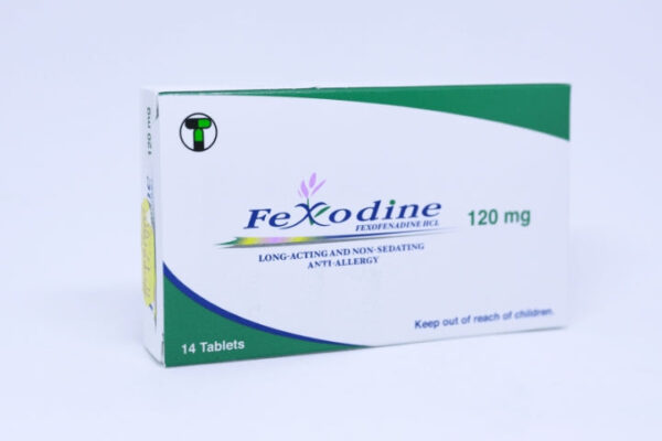 Fexodine 120mg Fexofenadine Tablets For Allergy & Hay Fever, Pack of 14's