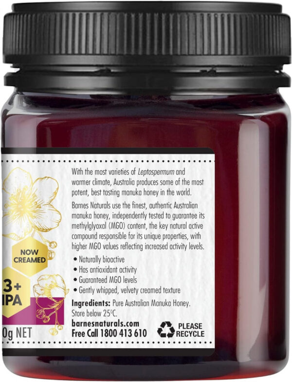 Barnes Naturals Mgo-400 Australian Manuka Active Honey, 250g