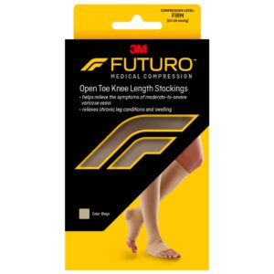 Futuro Firm Compression Knee Hi Open/Toe Beige Small 71032