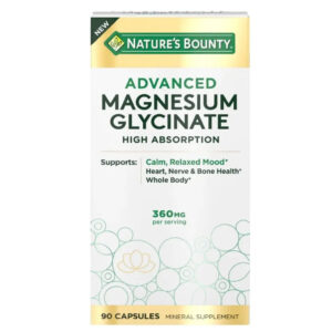 Nature's Bounty Advanced Magnesium Glycinate Capsules, Pack of 90's