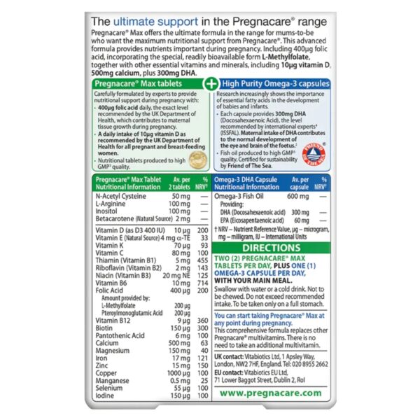 Vitabiotics Pregnacare Max Tablets+Capsules 84's