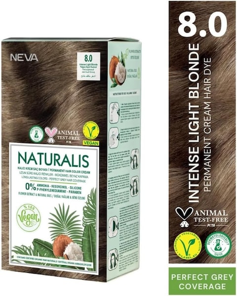 Naturalis Hair Color Cream Set - 8.0 - Intense Light Blonde