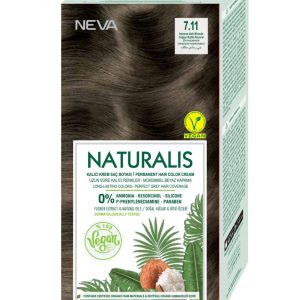 Neva Naturalis Hair Color Cream Set, Intense Ash Blonde 7.11, Vegan