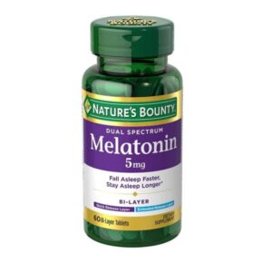 Nature's Bounty Dual Spectrum Melatonin 5Mg Bi-Layer Tablets, Pack of 60's