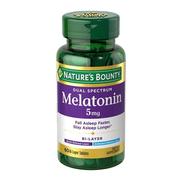 Nature's Bounty Dual Spectrum Melatonin 5Mg Bi-Layer Tablets, Pack of 60's